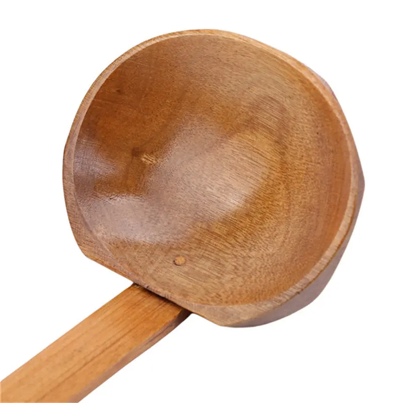 Горячая японский стиль Длинная деревянная ручка ложка-сито длинная посуда Ramen