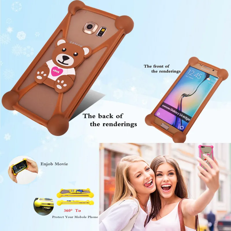 Универсальный 3D Мягкий силиконовый чехол для смартфонов с чехлы Fly 5S FS517 FS516 FS518 FS522