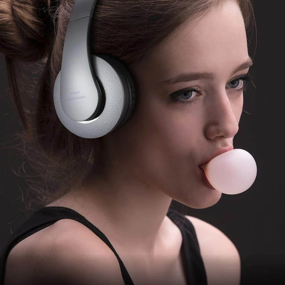 ALWUP беспроводные наушники Bluetooth игровая гарнитура стерео наушники для мобильного телефона компьютера с микрофоном MP3 музыкальный fm-плеер