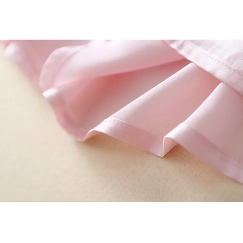 New 100% Pure Silk Nightgown Basic Nightdress Soft Sleepwear Fashion Summer Dress for Skin Care Multicolor