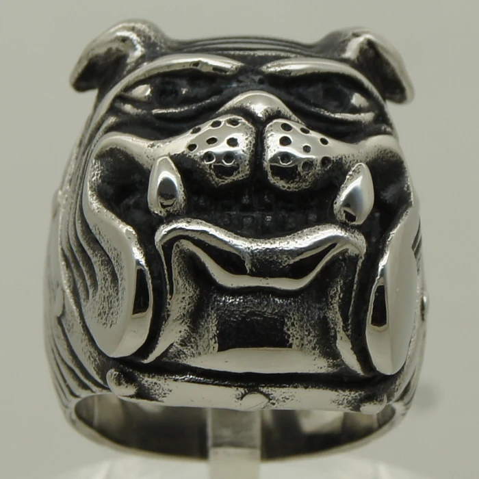 Классные мужские/для мальчиков бульдог Питбуль домашнее животное кольцо из