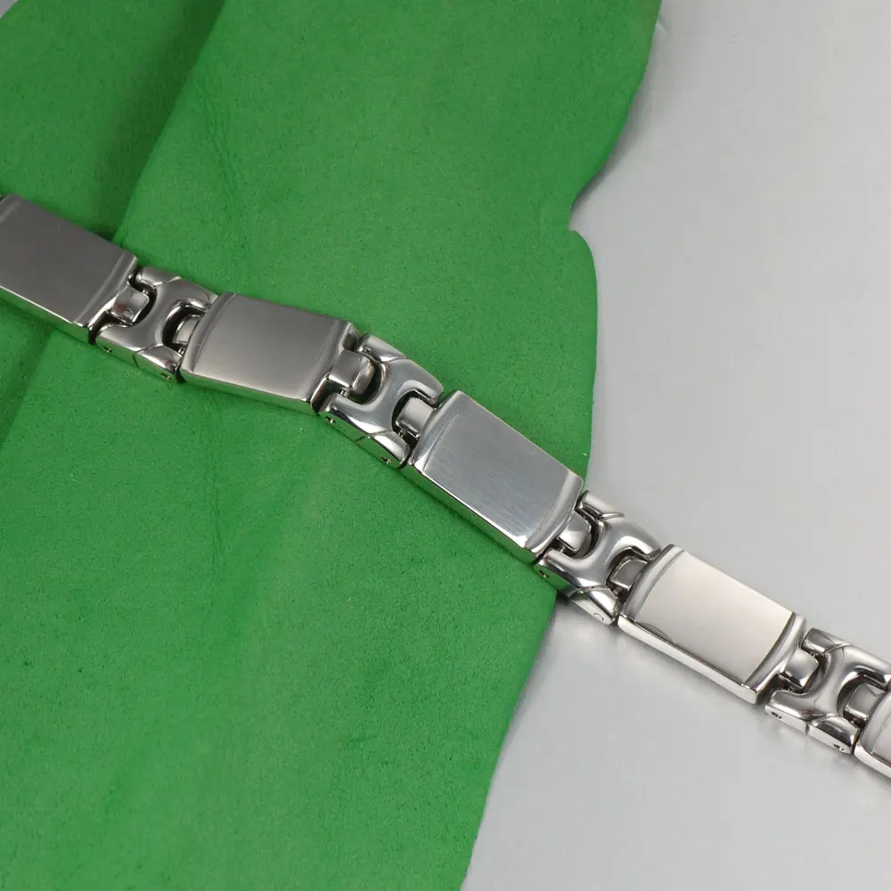 Wollet Jewelry Men's 20.5 cm Healing Energy Tourmaline Germanium Bracelet Magnetic Stainless Steel Bangle for Men | Украшения и