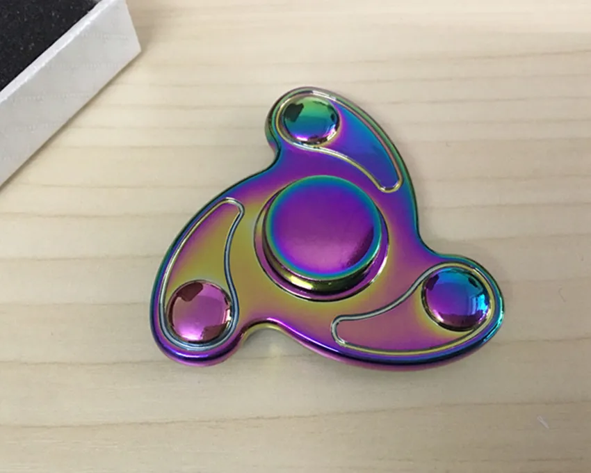 50 шт./лот красочные Непоседа счетчик игрушки ручной ВДГ Tri Spinner пальцев гироскопа