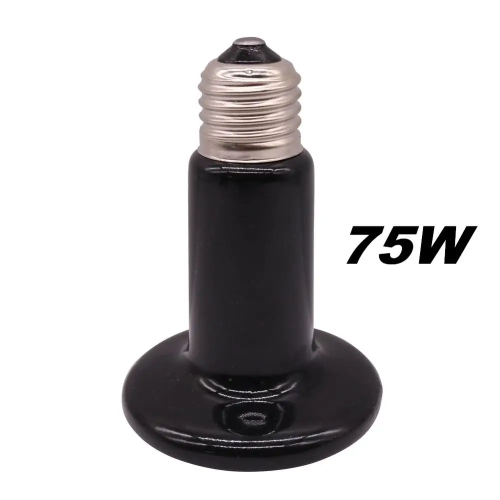 75W 1pcs 1 шт. 220V 25 50 75 100 150 200W Керамика теплоизоляция лампа рептилий в виде ежа попугай броши в виде ящерицы фермы для кормления животных клетки - Цвет: 75W 1pcs
