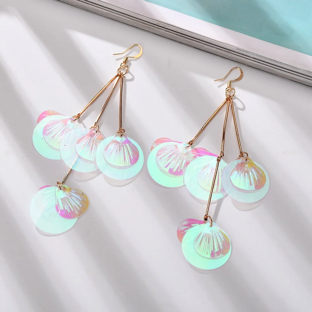 SexeMara богемные шикарные круглые висячие серьги с кисточками для женщин Летний