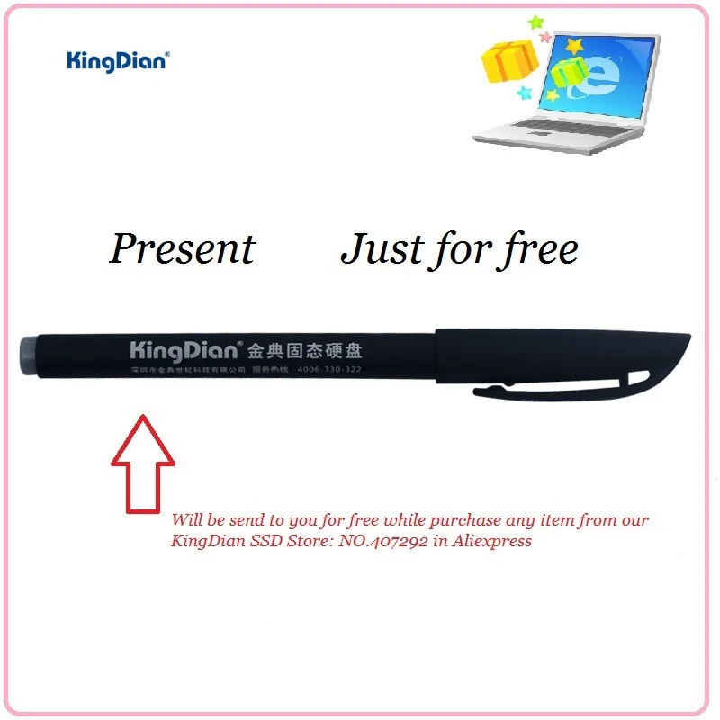 Бесплатная гелевая ручка для KingDian SSD SATA SATA3 mSATA mini PCIE M.2 NGFF внутренний 60 Гб 64 ГБ 120 128