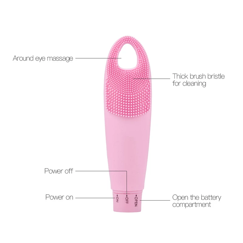 USB Facial Cleaning Massage Sonic Face Washing BrushWaterproof Silicone Face Cleanser Wrinkle Remover Device Skin Cleaner Care