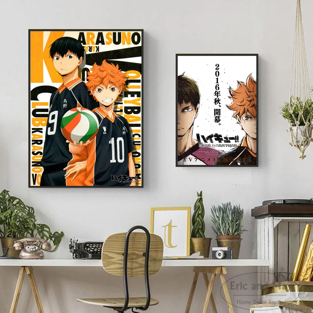 Haikyuu Аниме Полный персонаж холст Художественная печать картина Современная