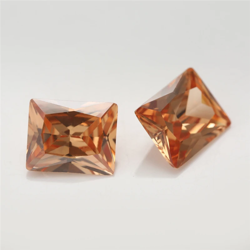 Прямоугольная форма 5А цвета шампанского 2x3-10x12mm CZ камень искусственные камни