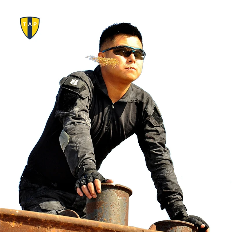 Тактическая камуфляжная Военная Униформа США армейский костюм боевая рубашка