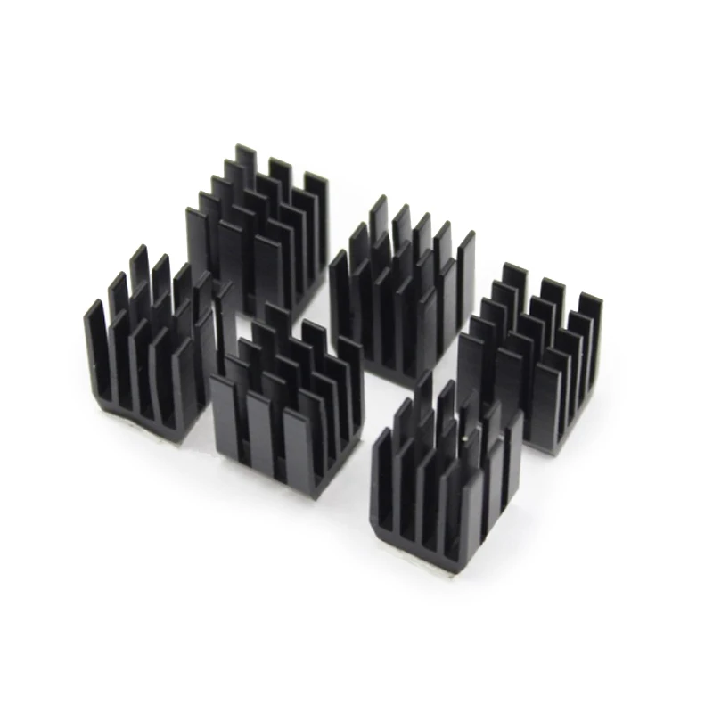 Verkauf 1000 PCS Schwarz 9x9x12mmAluminum Kühlung RAM Kühler Kühlkörper Kühler Chipsatz Kühlkörper 9mm 12mm Mini Heatisnk Fans Für PI