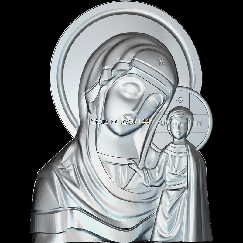 

High quality New 3D model for cnc Sf_Maria_cu_Pruncul 3D carved figure sculpture machine in STL file Religion 