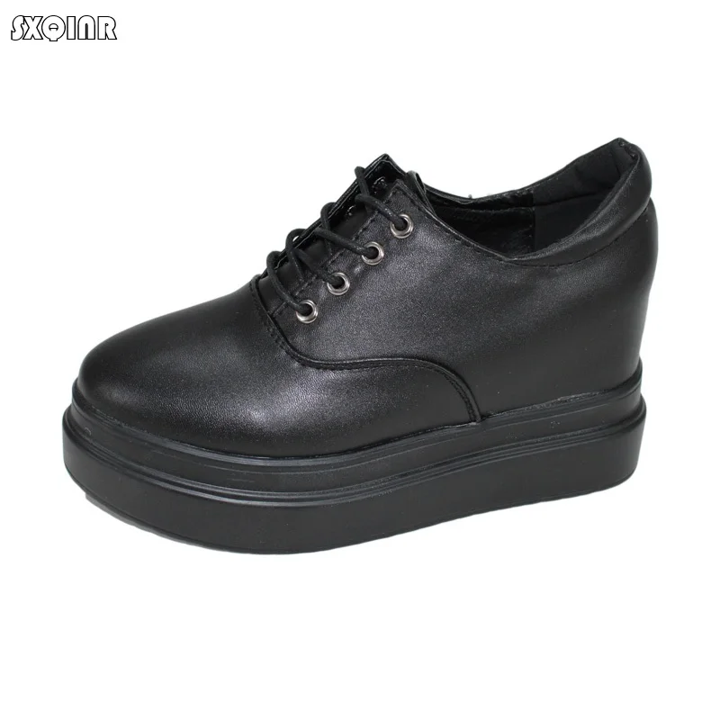 Женская Вулканизированная обувь на толстой танкетке повседневная весну и осень