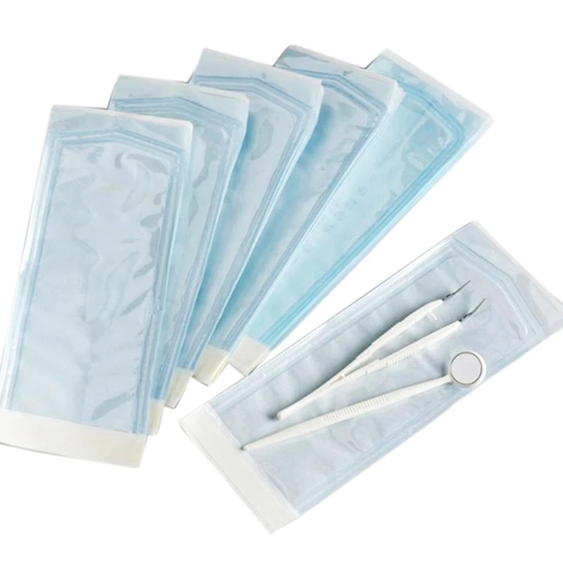 

200pcs/pack Disposable Dental Tattoo Tool Storage Bags Self Sealing Sterilization Pouches Bags Large Size Medical Grade Bag