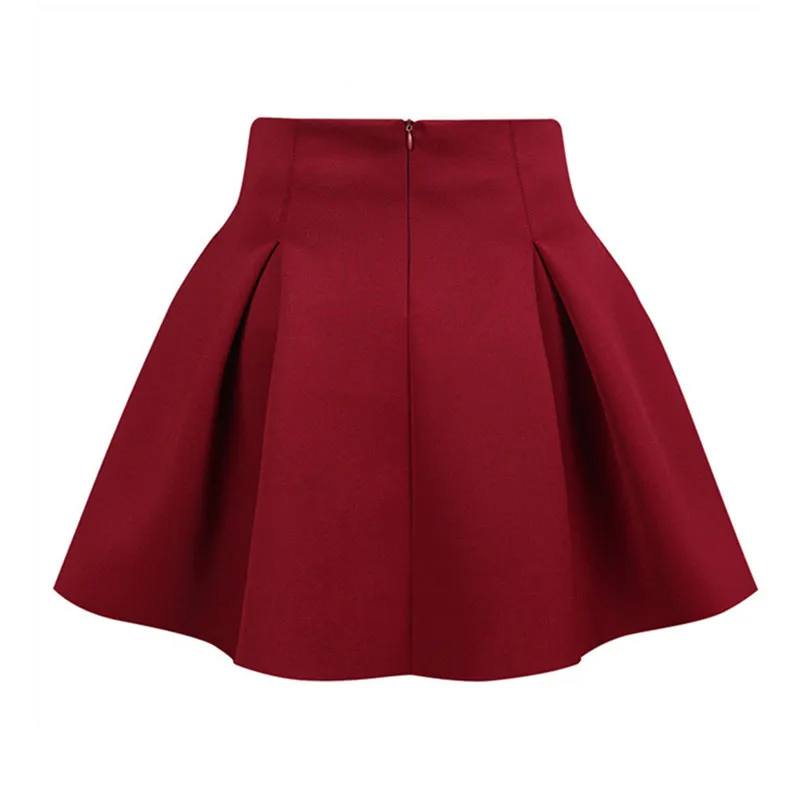 Платье мини Neophil черное красное с высокой талией большие размеры плиссированное