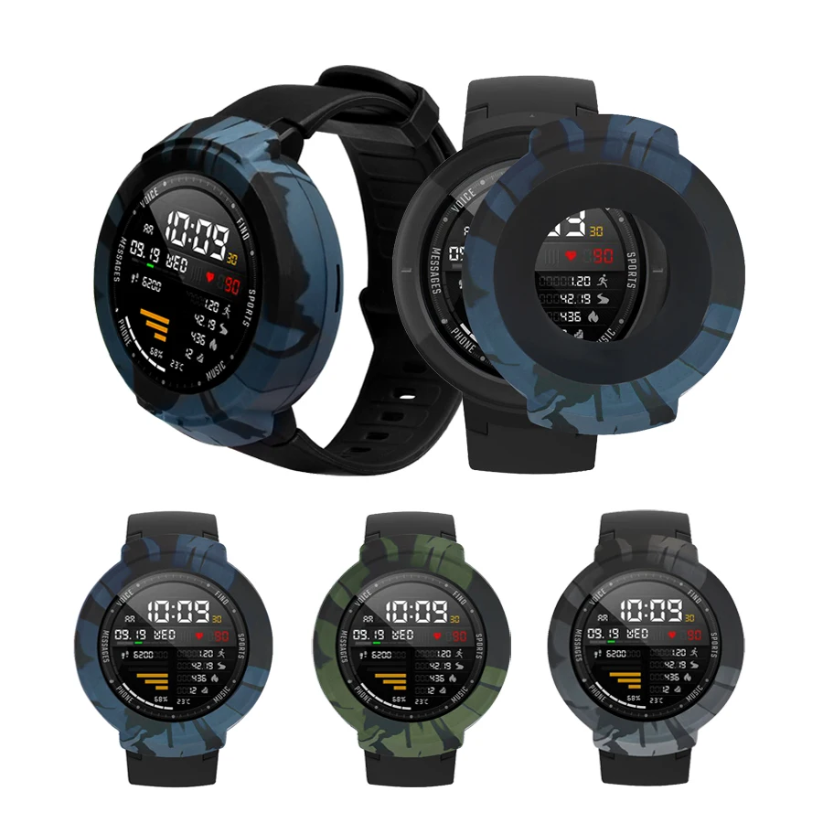 Камуфляжный мягкий силиконовый защитный чехол для Amazfit Verge сменный полный Чехол