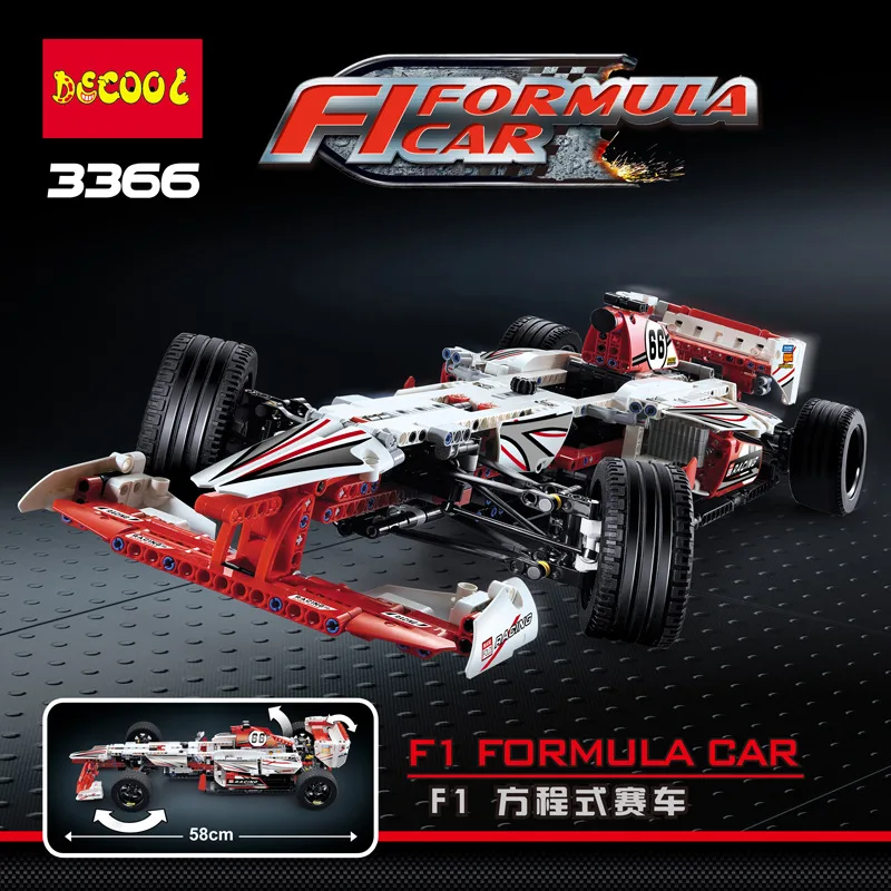 Гран-при гонщик F1 2 в 1 трансформируемая Модель Строительный блок Набор 42000