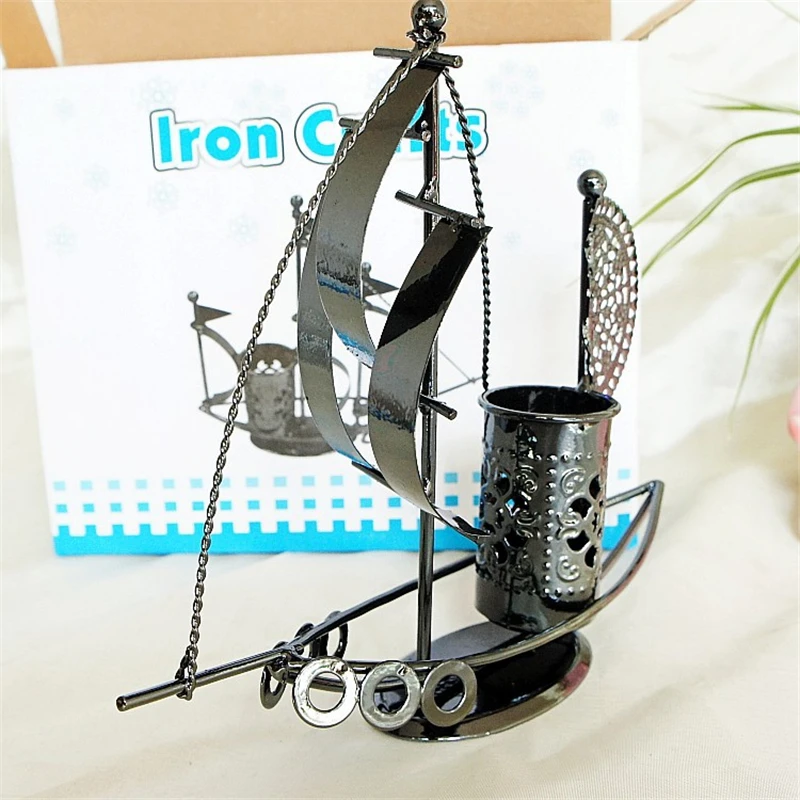 20cm*7cm*19cm Sailboat Craft Iron sheet Metal Model Home Decoration Accessories Storage Gift Creative Sailing Handmade YWSM34 | Дом и сад