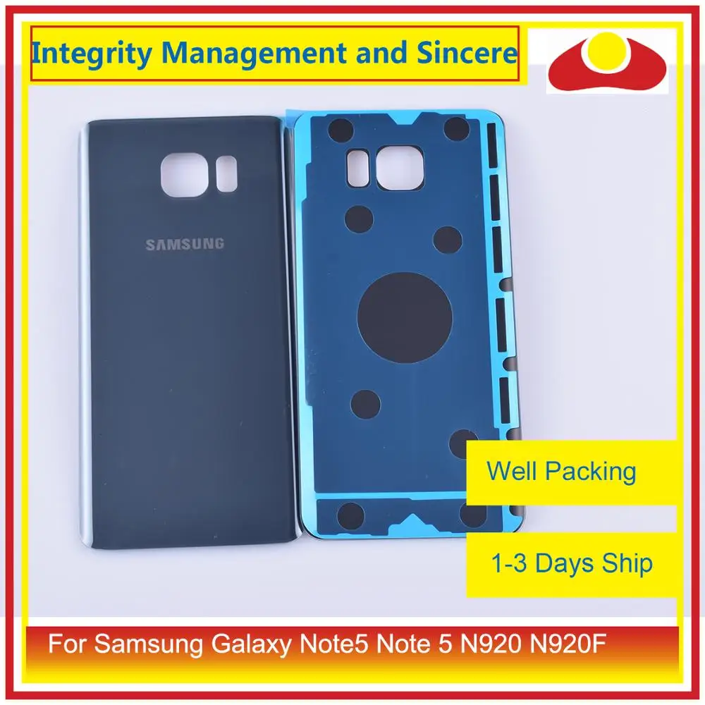 Оригинальный чехол для Samsung Galaxy Note5 Note 5 N920 N920F Задняя стеклянная крышка корпуса