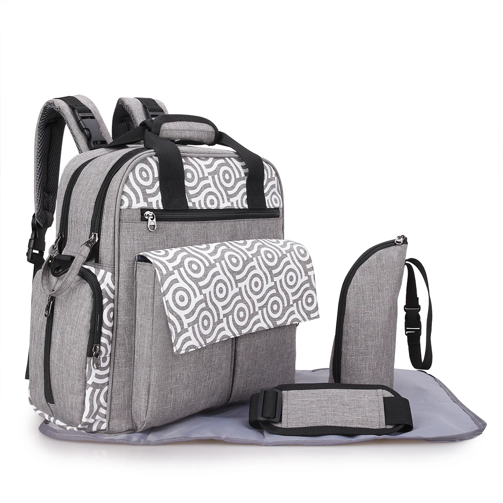 gray ABOUTBABY сумки для подгузников Bolso сумка для материнской коляски рюкзак для мам сумка - Цвет: gray