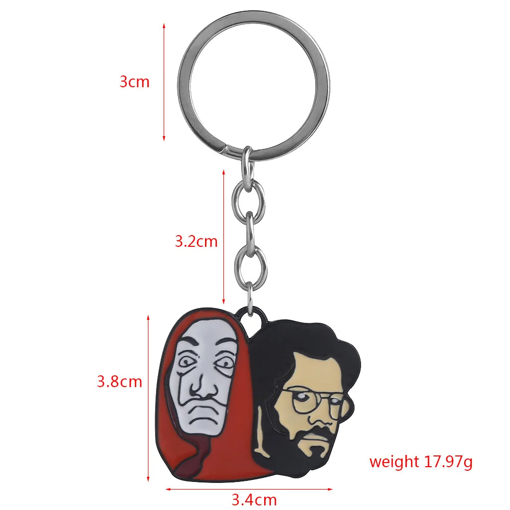 RJ Горячая Испания ТВ серии La Casa De Papel брелки House of Paper брелок деньги Heist Сальвадор