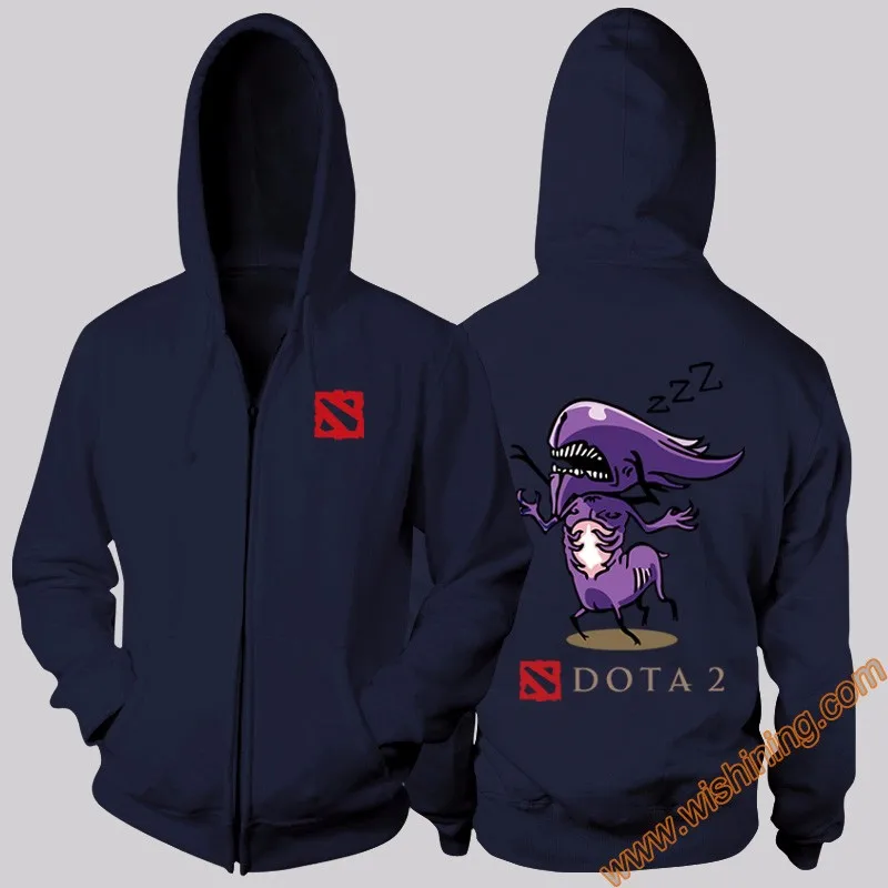DOTA 2 Hero Gyrocopter Lina bristleback толстовки DOTA2 3xl большой размер полная молния толстовки с капюшоном Wishining