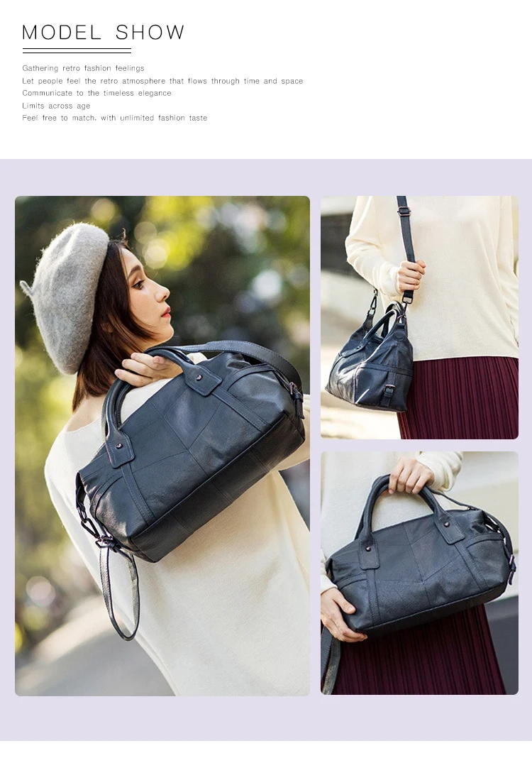 High quality fashion head layer cowhide handmade lady's bag cross-body bag lady's single shoulder bag lady's handbag