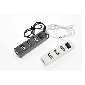 Мини-концентратор USB 2,0, 4 порта, usb usb-хаб с переключателем включениявыключения, разветвитель, адаптер, кабель для ПК, ноутбука с питанием