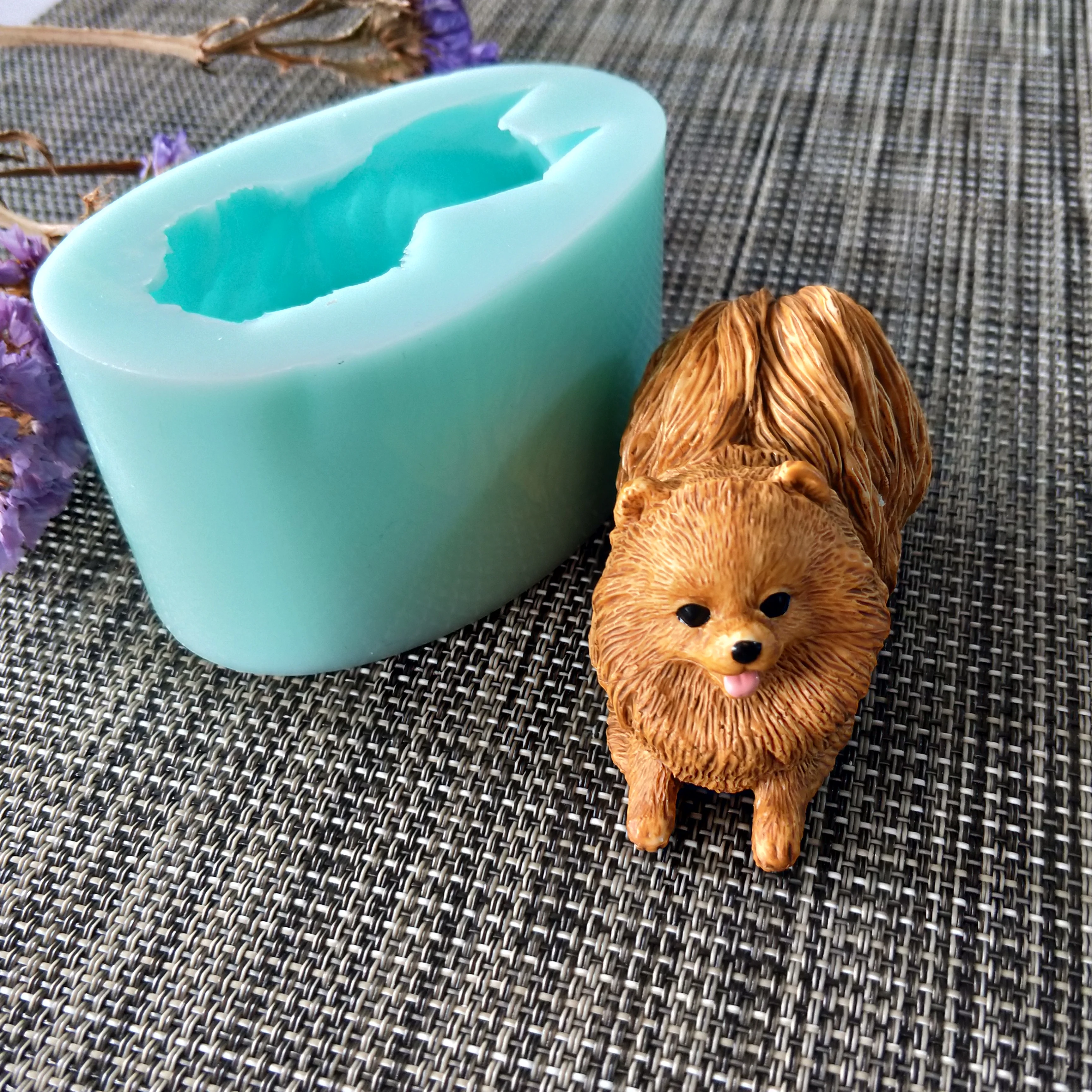 PRZY DW0132 silicone mold soap mould 3d animals Cute dog handmade soap making molds candle silicone dogs mold resin clay mold