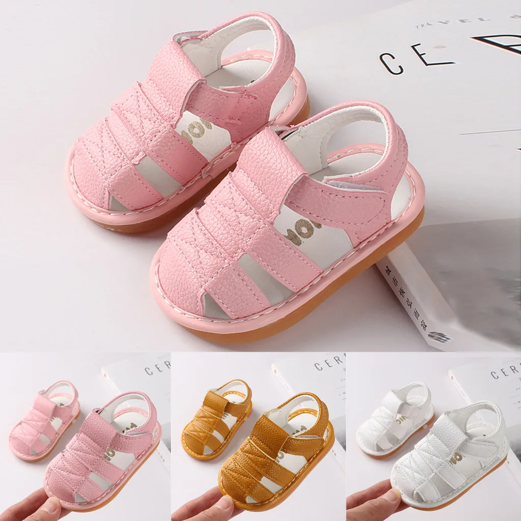 Мягкие пляжные сандалии для новорожденных мальчиков и девочек летняя обувь в
