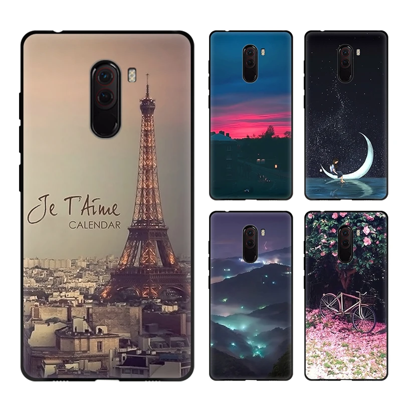 Стильный силиконовый чехол хорошего качества для телефона Xiaomi pocophone F1 защитный