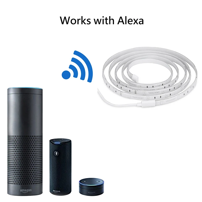 Yeelight 2 м ЕС штекер RGB светодиодный WiFi смарт-лайтстрип для Alexa Google домашний помощник для приложения интеллектуальные сцены