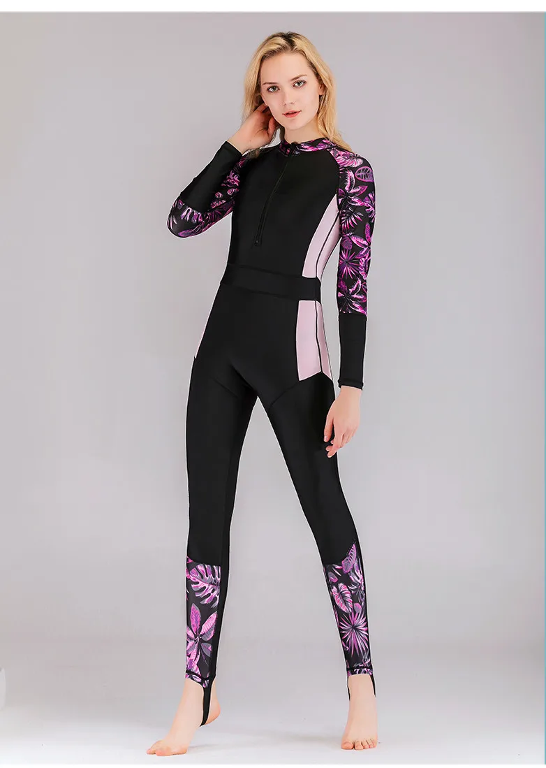 SBART женский Принт солнцезащитный крем Rash Guard пляжная одежда Lycra купальник анти-УФ Быстросохнущий серфинг костюмы для подводного плавания