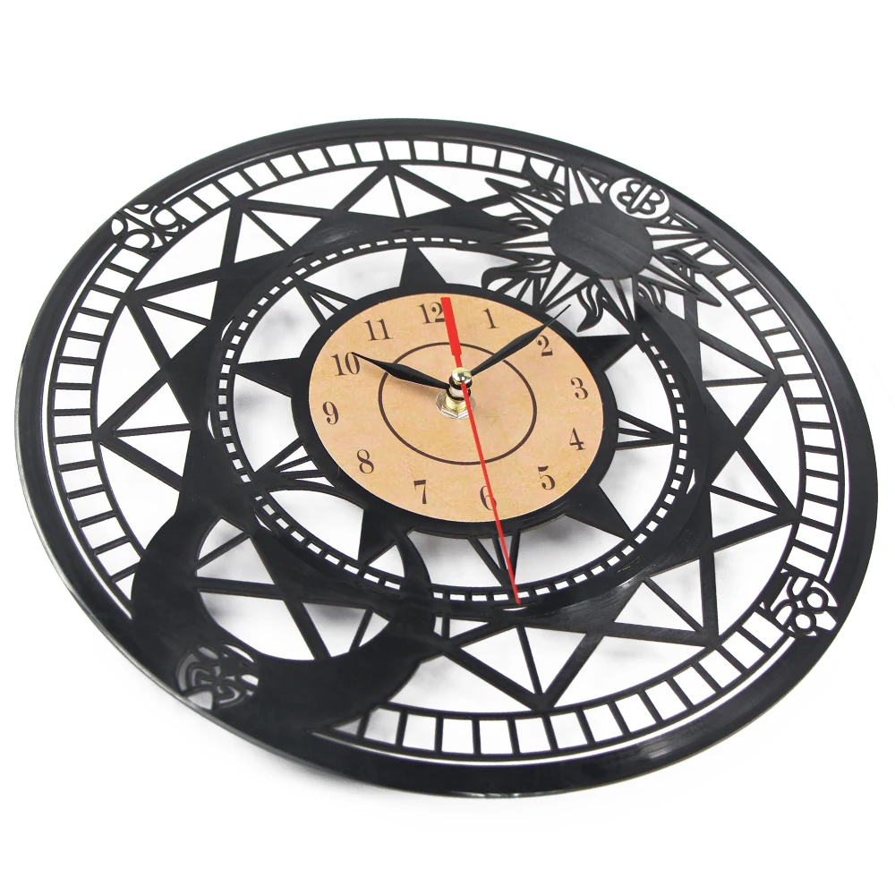 Большие виниловые часы Horloge Murale компакт диск 3D настенные кварцевые