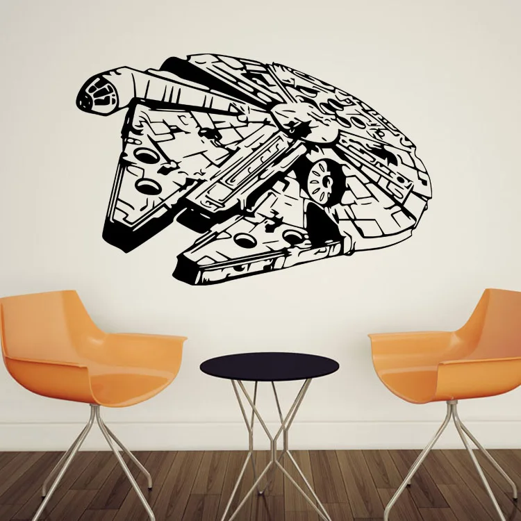 Виниловая вырезка Звездные войны Сокол Миллениум боец гостиной Наклейка на