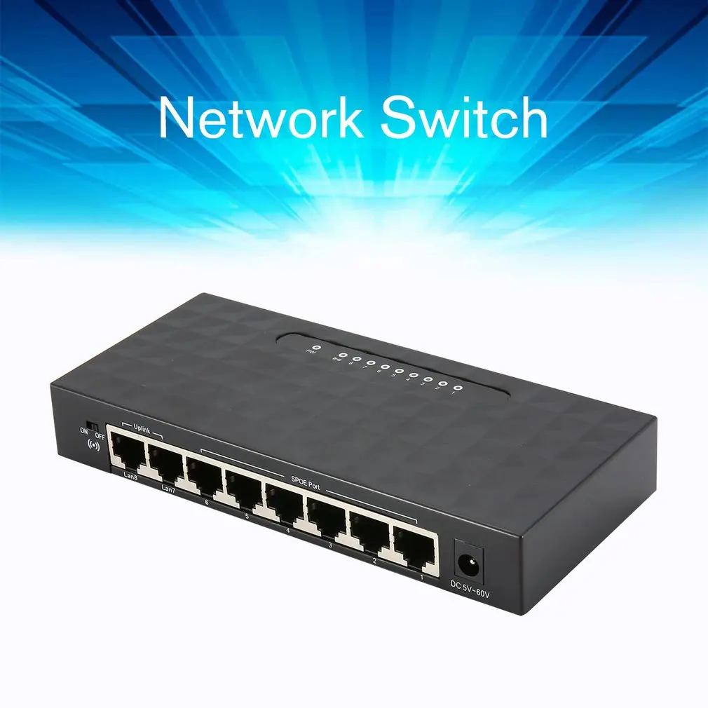 8 Port 100Mbps Switch SPOE Fast Power Over Ethernet Network Smart Wholesale Supplier Sale | Инструменты