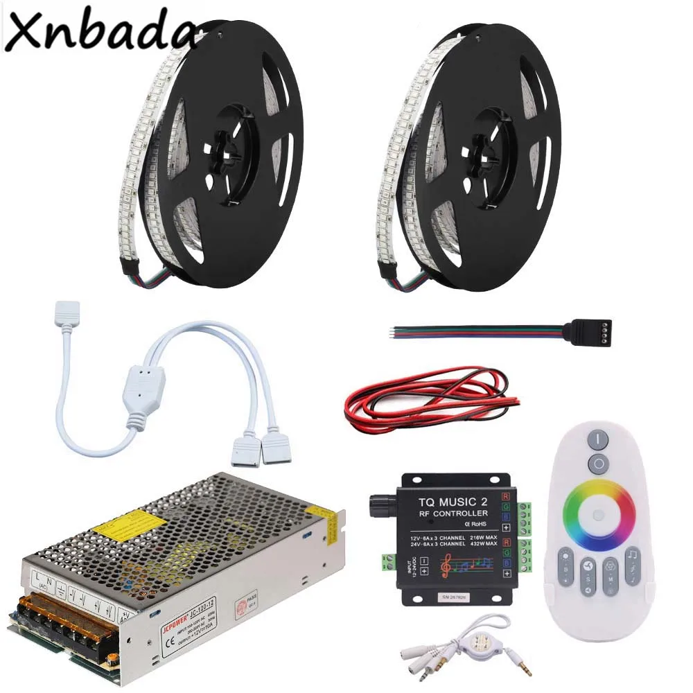 DC12V 2835SMD 234Leds/m RGB Led Strip Light With TQ Muisc 2 RF Remote Controller Power Transformer Kit 5M 10M 15M 20M | Лампы и