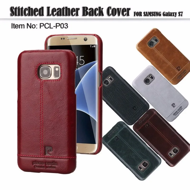 Чехол Pierre Cardin для samsung Galaxy S7/S6/S6 edge/S6 Edge Plus, Прошитый, из натуральной кожи, тонкий, жесткий, задняя крышка, чехол для телефона s