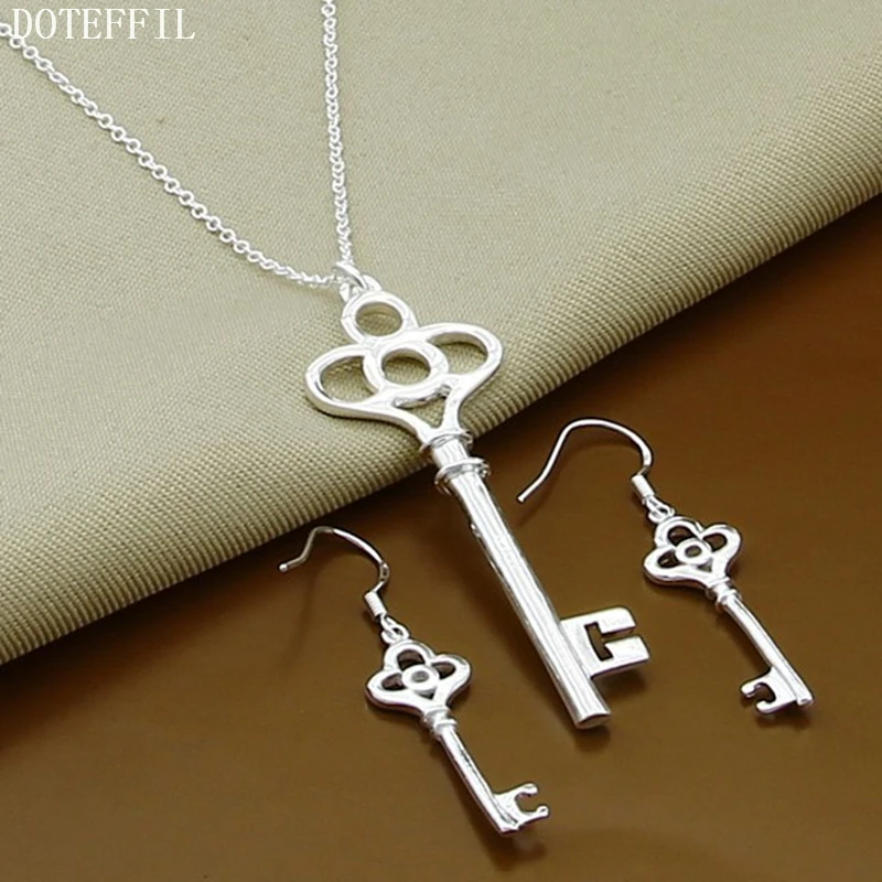 Комплект из колье и серёг серебра 925 пробы | Украшения аксессуары