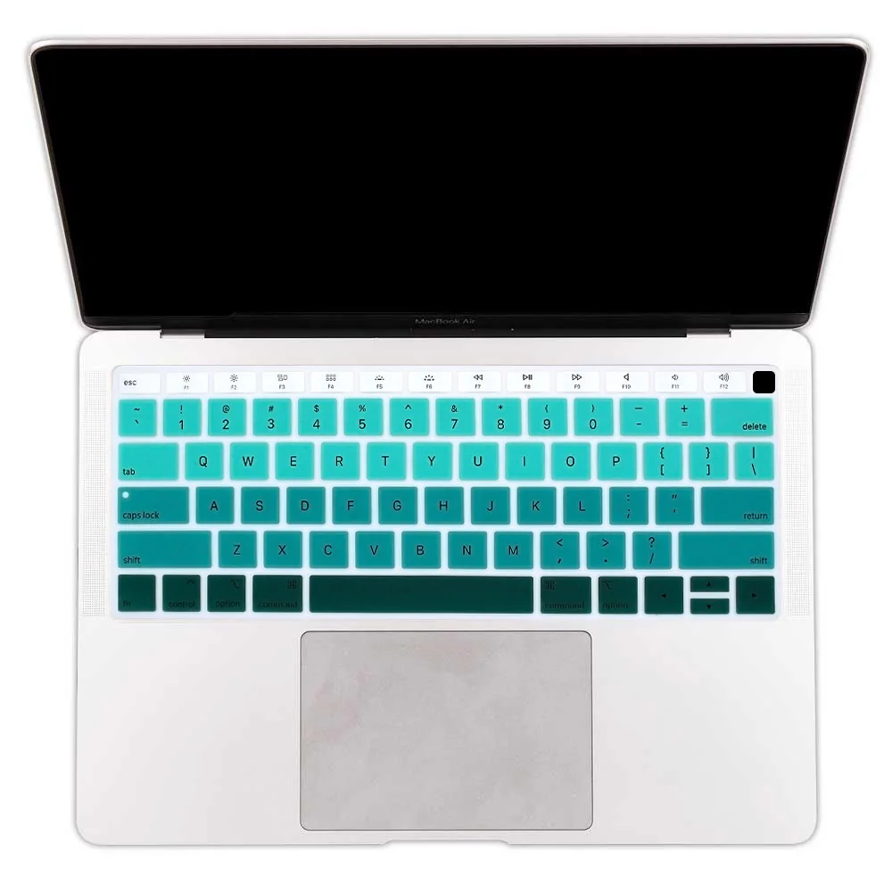 Redlai Englsih градиент Цвет силиконовый чехол кожи для нового Macbook Air 13," A1932 с retina Дисплей& Touch ID