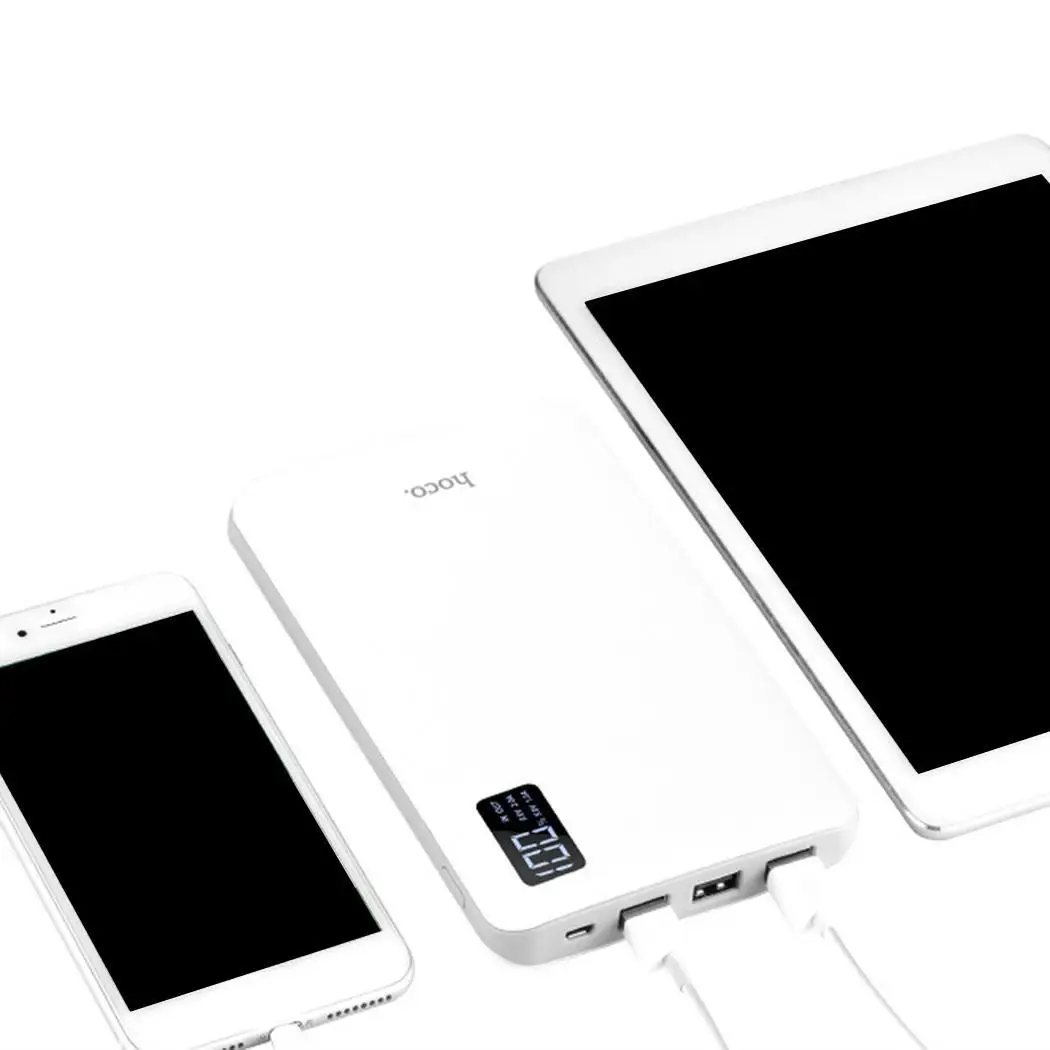 Беспроводное зарядное устройство hoco. 30000 мАч портативный внешний аккумулятор 3USB
