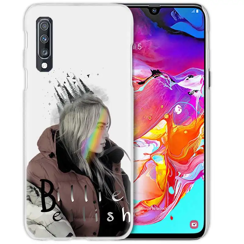 Billie Eilish музыка певица чехол для samsung Galaxy M40 A50 A80 A70 A60 A40 A30 A20e A10 J4 J6 плюс J8 жесткий чехол из ПК для телефона