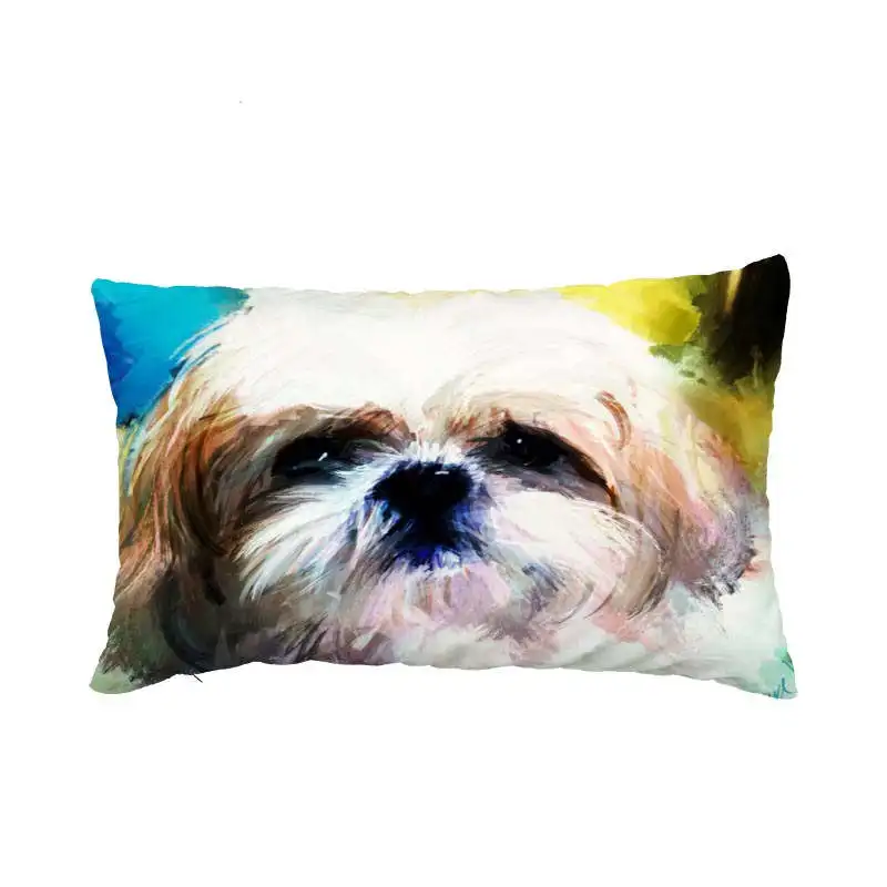 Удобный чехол для подушки с принтом собаки Shih Tzu I Love Dog наволочка пол 30*50 см квадратный декоративный диван в гостиной осенний лес - Цвет: 6
