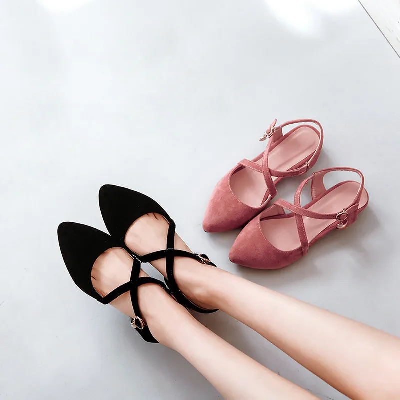 Женские босоножки-гладиаторы YMECHIC летние сандалии с закрытым острым носком