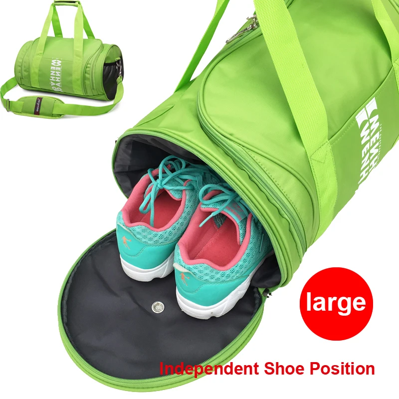 Green Shoe L2 Gym Bag, Duffel Bag, Sports Gym Bag for Women and Men with Shoe Compartment - Цвет: Green Shoe L2