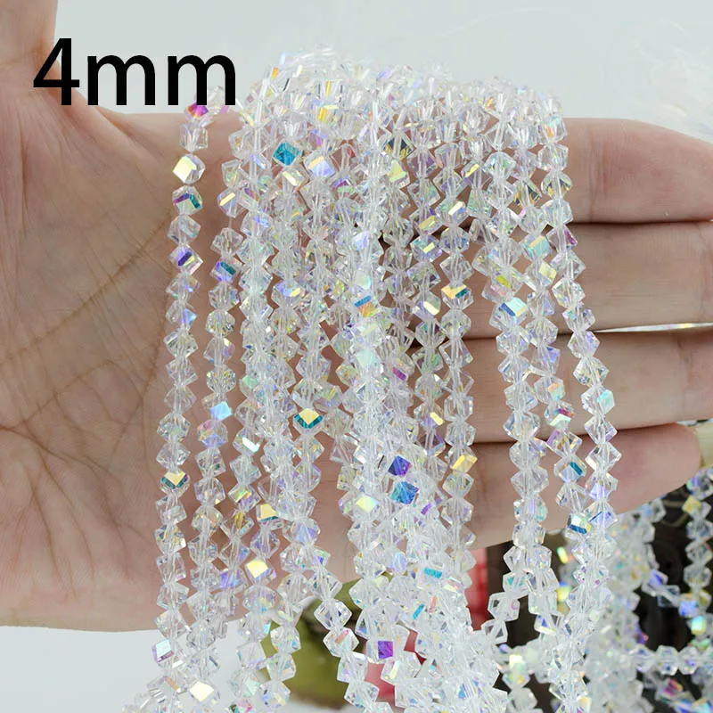 95 шт белые цветные квадратные бусины 4 мм австрийский кристалл стеклянные