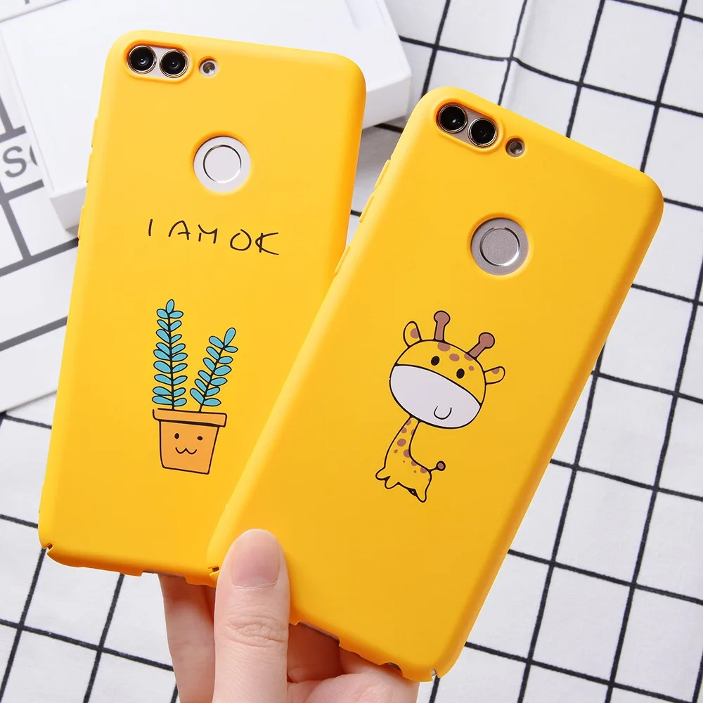 TOMKAS цветочные чехлы для huawei P20 Lite чехол с милым животным рисунком жесткая матовая