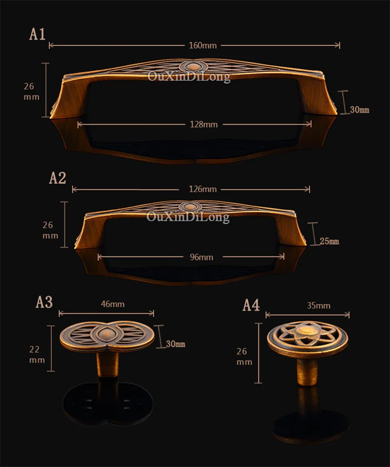 

10PCS European Antique Kitchen Door Furniture Handles Retro Vintage Cupboard Drawer Wardrobe Cabinet Pulls Handles & Knobs