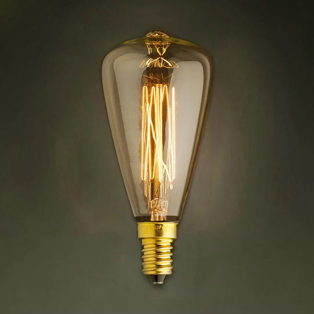 BHTS винтажные лампочки Эдисона E14 220V ST48 лампы накаливания 25W 40W 60W Ретро Светильник