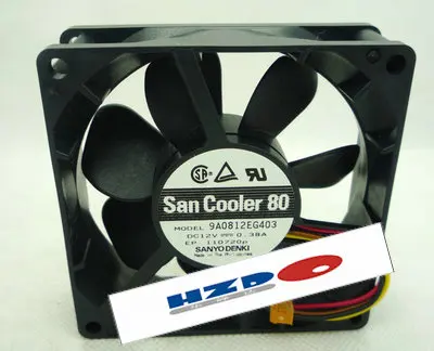 9A0812EG403 SANYO 8 см 8025 12v 0.38A 9A0812G4D011 9A0812EG403 9A0812H409 Вентилятор охлаждения - Цвет лезвия: 9A0812EG403